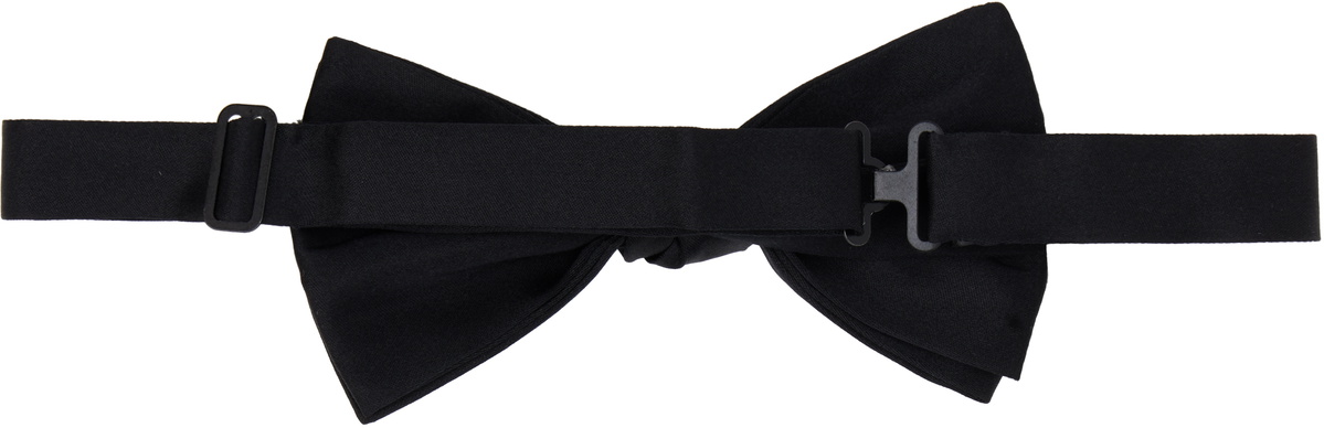 Dolce&Gabbana Black Silk Satin Bow Tie