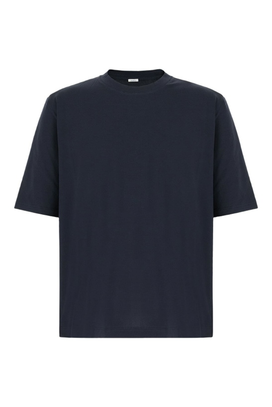 Photo: Malo Navy Blue Stretch Cotton T-shirt