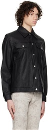 Séfr Black Dante Faux-Leather Jacket