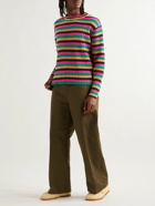 Wales Bonner - Striped Ribbed Wool-Blend Chenille Sweater - Multi