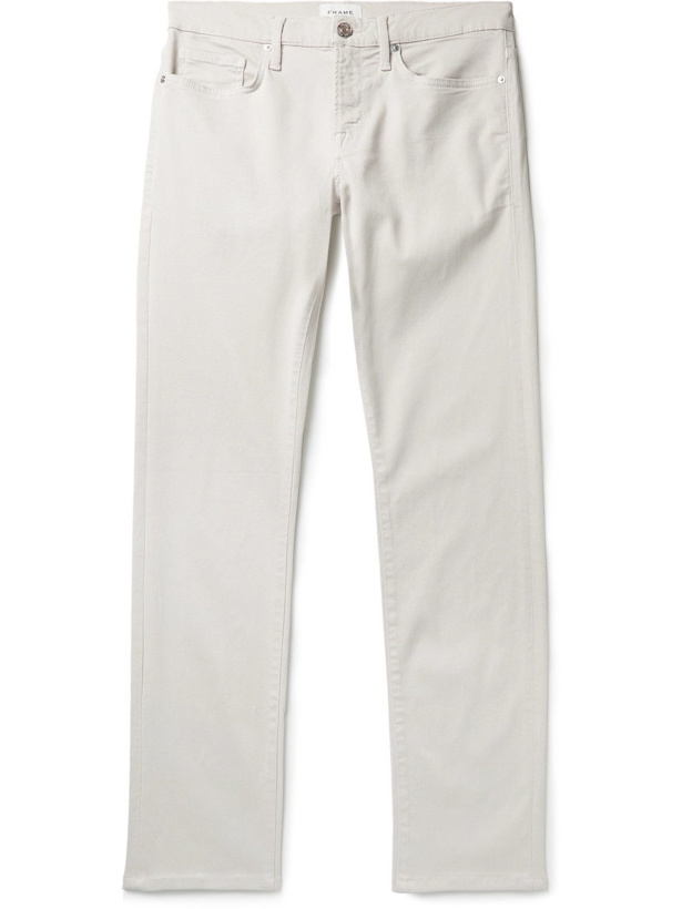Photo: FRAME - L'Homme Slim-Fit Stretch Lyocell-Blend Trousers - Neutrals