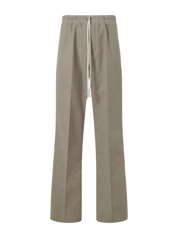 Photo: Rick Owens - Dietrich Straight-Leg Cotton-Twill Drawstring Trousers - Gray