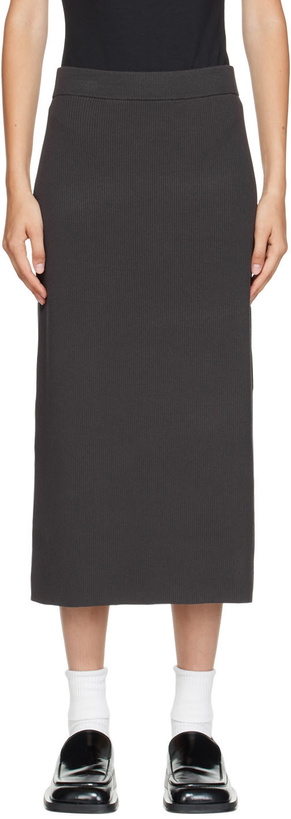 Photo: Boss Gray Festra Midi Skirt