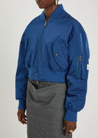 Vivienne Westwood Bernardo Quilted Taffeta Bomber Jacket Blue