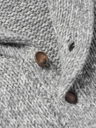 Brunello Cucinelli - Shawl-Collar Wool, Cashmere and Silk-Blend Cardigan - Gray