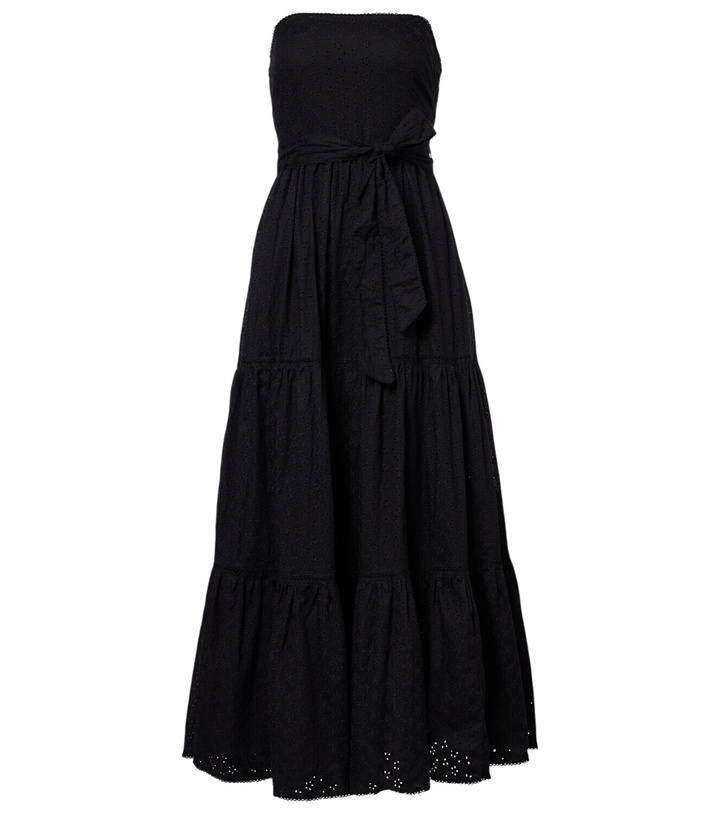 Photo: Poupette St Barth Thelma strapless cotton maxi dress