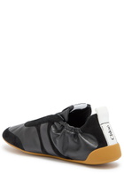 Chloe Kick Panelled Grained Leather Sneakers Black