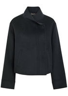 Emporio Armani Wool and Cashmere-blend Jacket Blue