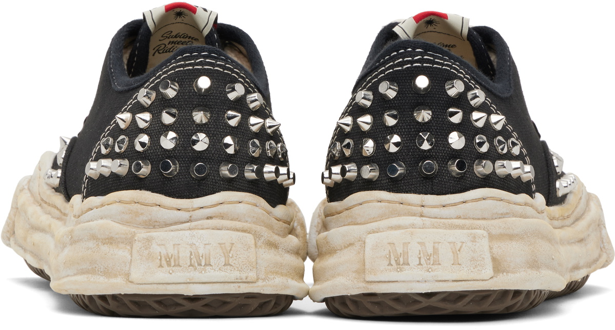 Maison MIHARA YASUHIRO Black Baker OG Sole Studded Canvas Low-Top 