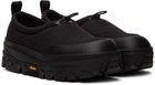 AMOMENTO Black Padded Platform Slippers