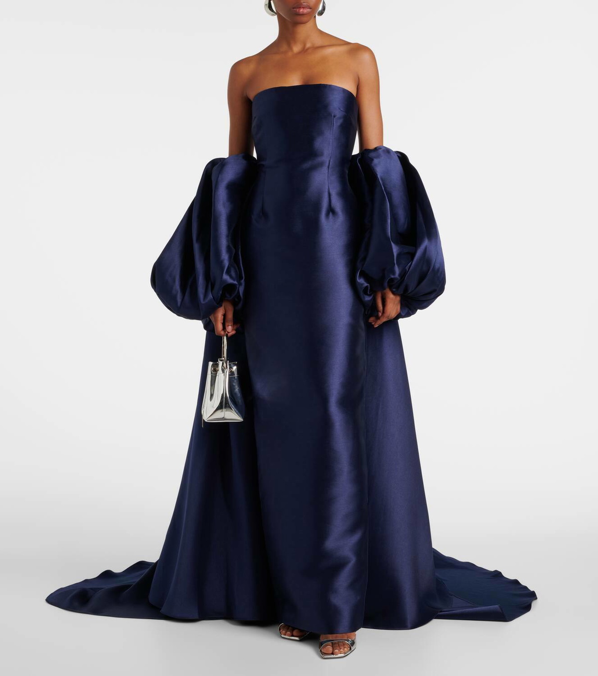 Solace London Lea cape twill gown