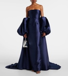 Solace London Lea cape twill gown