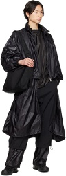 AMOMENTO Black Detachable Coat