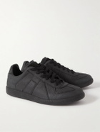Maison Margiela - Replica Distressed Coated-Canvas Sneakers - Black