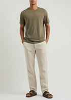 Paige Cash Stretch-jersey T-shirt Brown