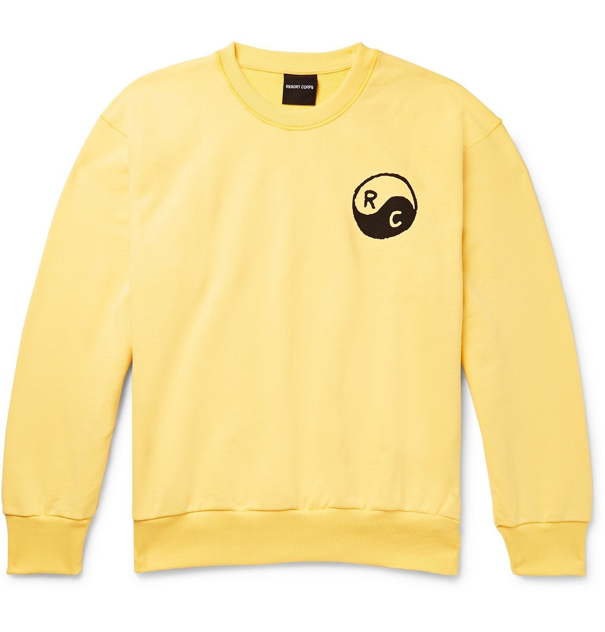 Photo: Resort Corps - Printed Loopback Cotton-Jersey Sweatshirt - Yellow