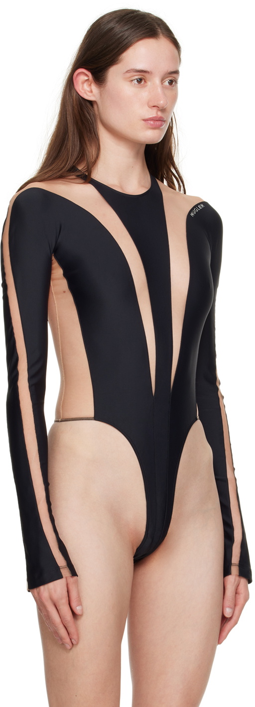 Mugler Black Illusion Bodysuit Mugler