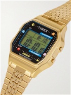 TIMEX - Pac-Man T80 34mm Gold-Tone Stainless Steel Digital Watch