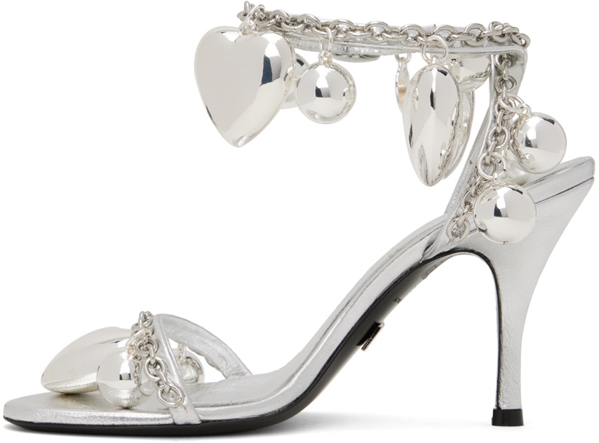 ALL-IN Silver Jewelry Heeled Sandals