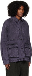 Juun.J Purple Faded Denim Jacket