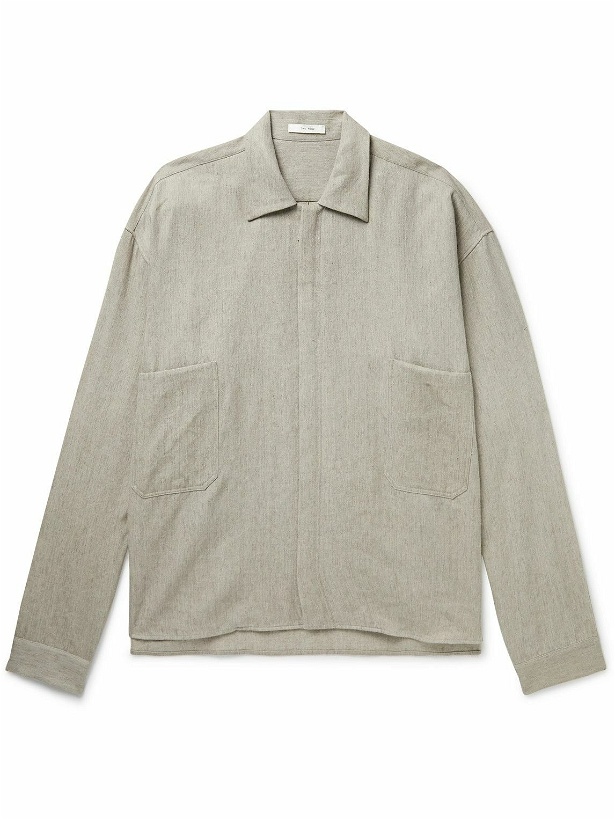 Photo: The Row - Amoneto Linen and Cashmere-Blend Overshirt - Neutrals