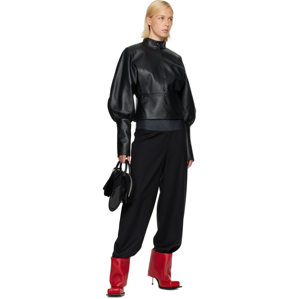 FIDAN NOVRUZOVA Red Iman Stiletto Heel Boots