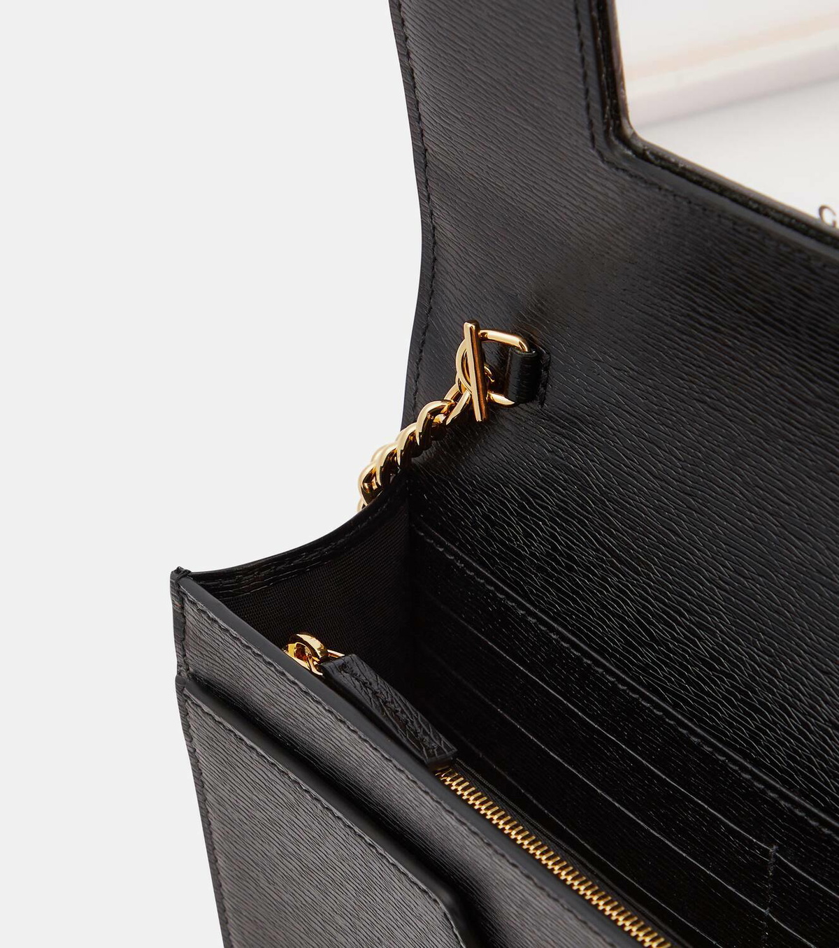 Gucci Gucci Script leather wallet on chain Gucci