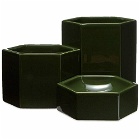 Vitra Jasper Morrison 2019 Hexagonal Containers - Pack of 3 in Dark Green