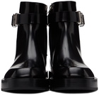 Givenchy Black Squared Buckle Ankle Boots