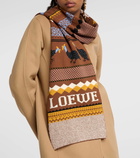 Loewe x Suna Fujita jacquard wool-blend scarf