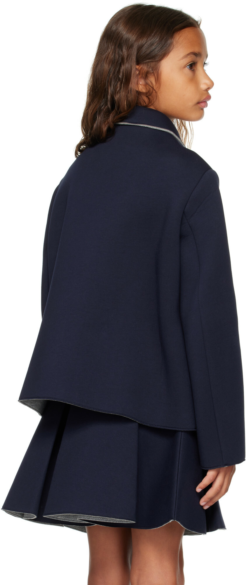Marni Kids Navy Jersey Blazer