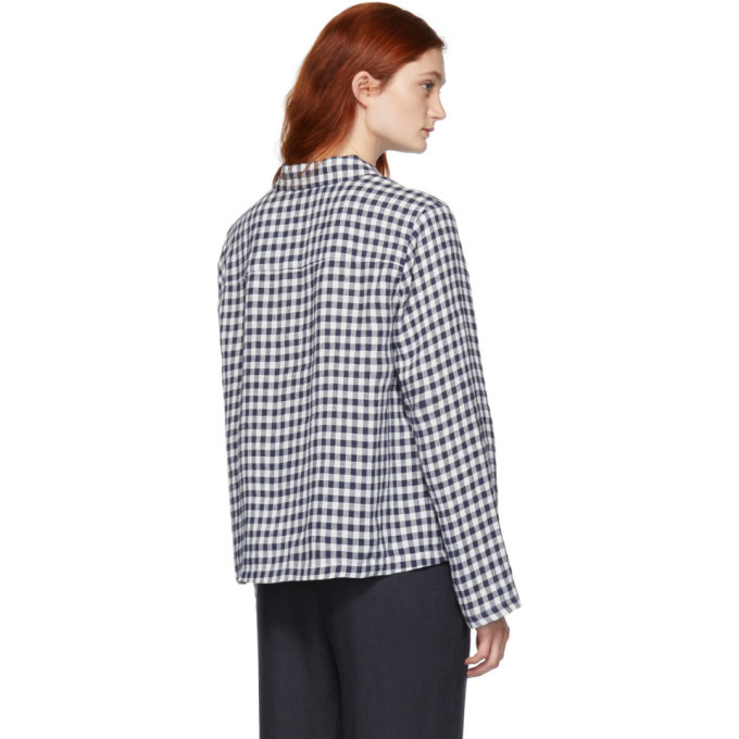 Mansur Gavriel Blue Gingham Worker Shirt