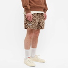 Pleasures Men's Fuzzy Breaker Stripe Short in Tan