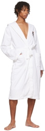 Moschino White Cotton Robe