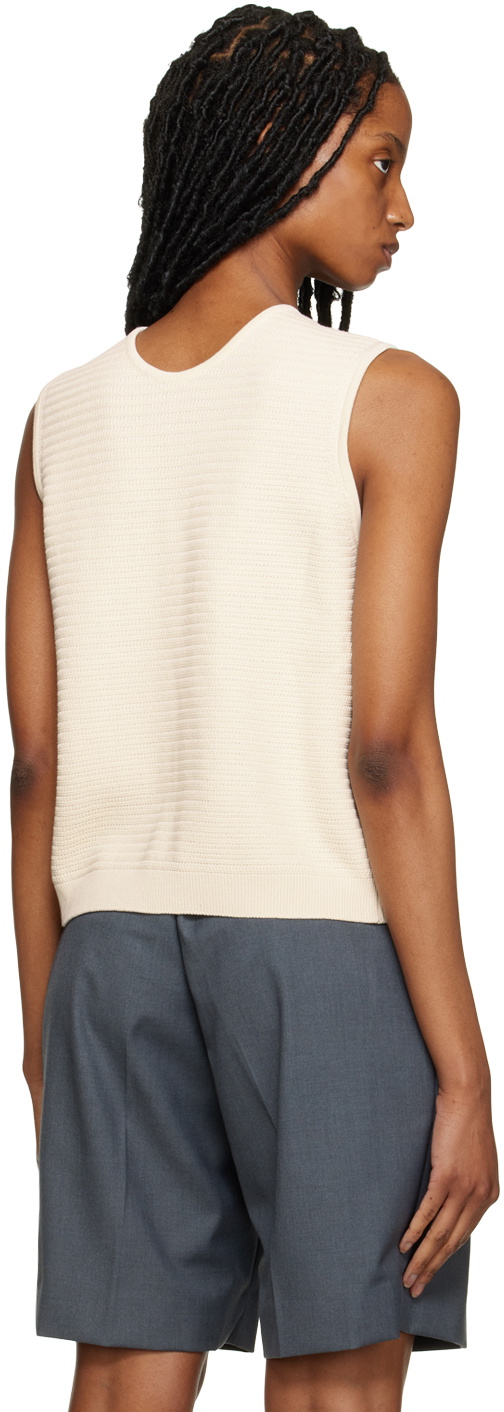 Dunst Off-White Y-Neck Vest