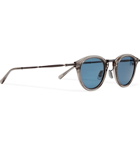 Mr Leight - Stanley S Round-Frame Acetate and Gold-Tone Sunglasses - Gray