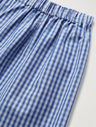 Turnbull & Asser - Checked Cotton Boxer Shorts - Blue