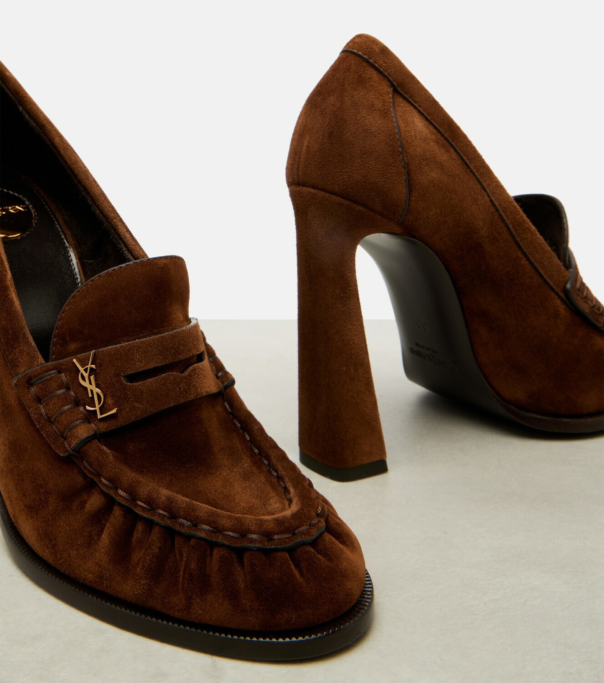 Saint Laurent Le Loafer 110 suede loafer pumps