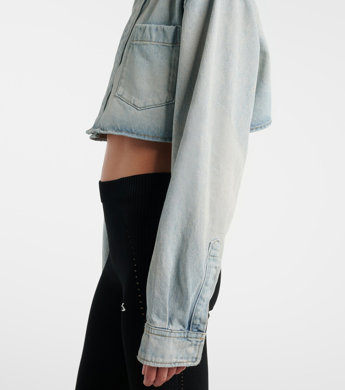Balenciaga Cropped denim shirt