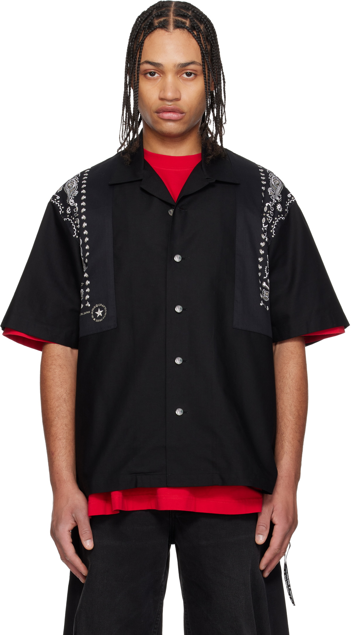 mastermind JAPAN White Boxy Polo Shirt mastermind JAPAN