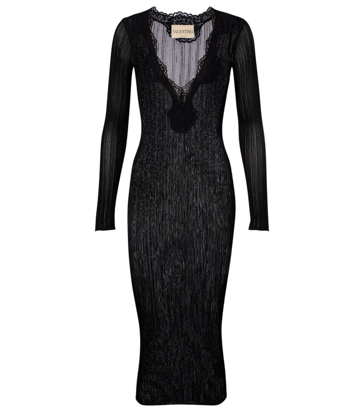 Photo: Valentino Ribbed-knit midi dress