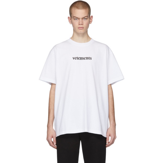 VETEMENTS White Postage T-Shirt Vetements