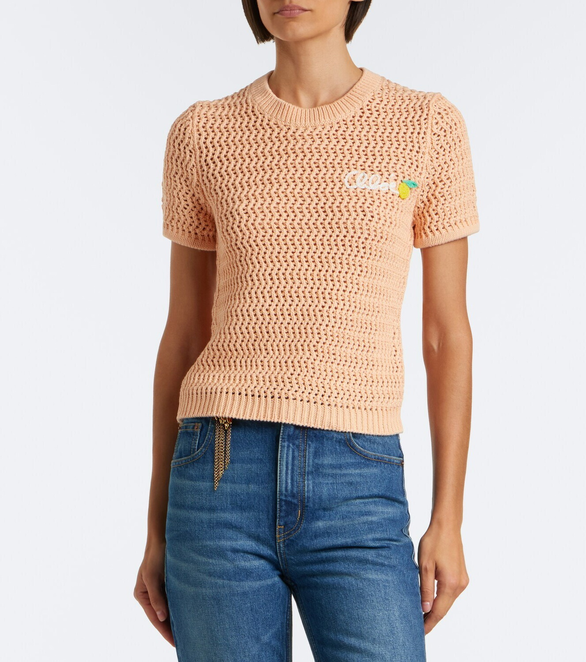 Chloé Crocheted cotton top