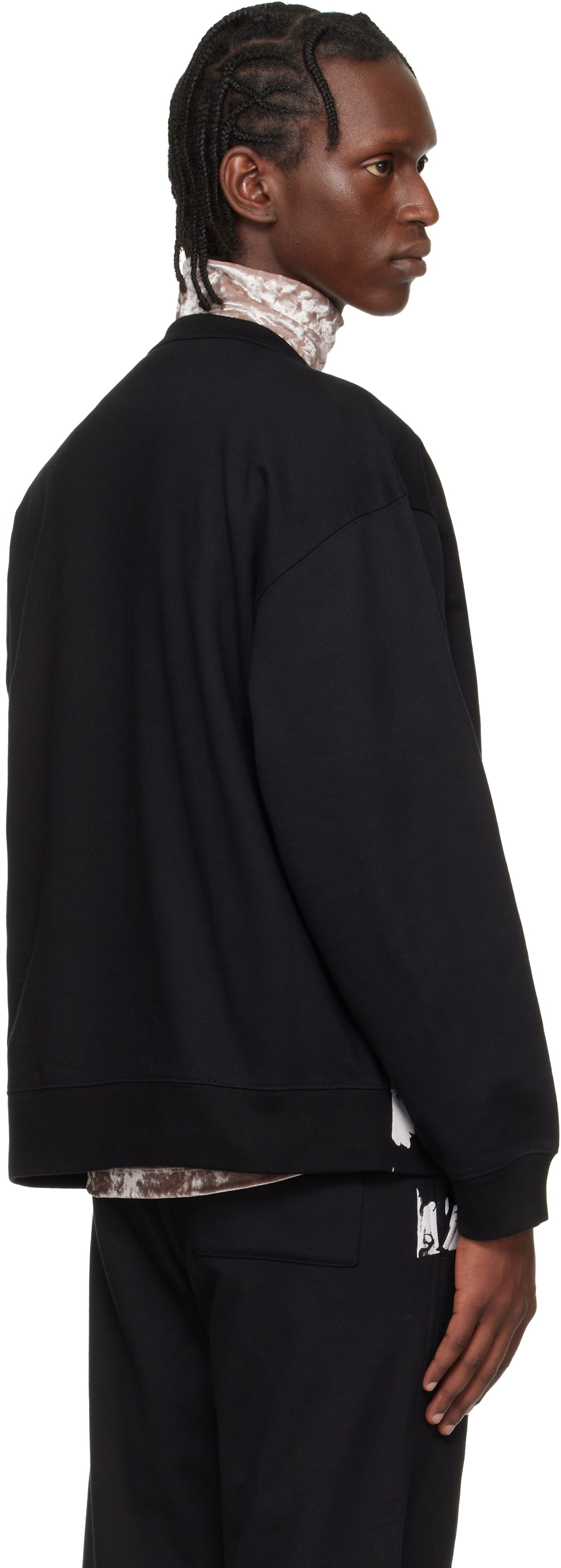 Dries Van Noten Black Printed Sweatshirt