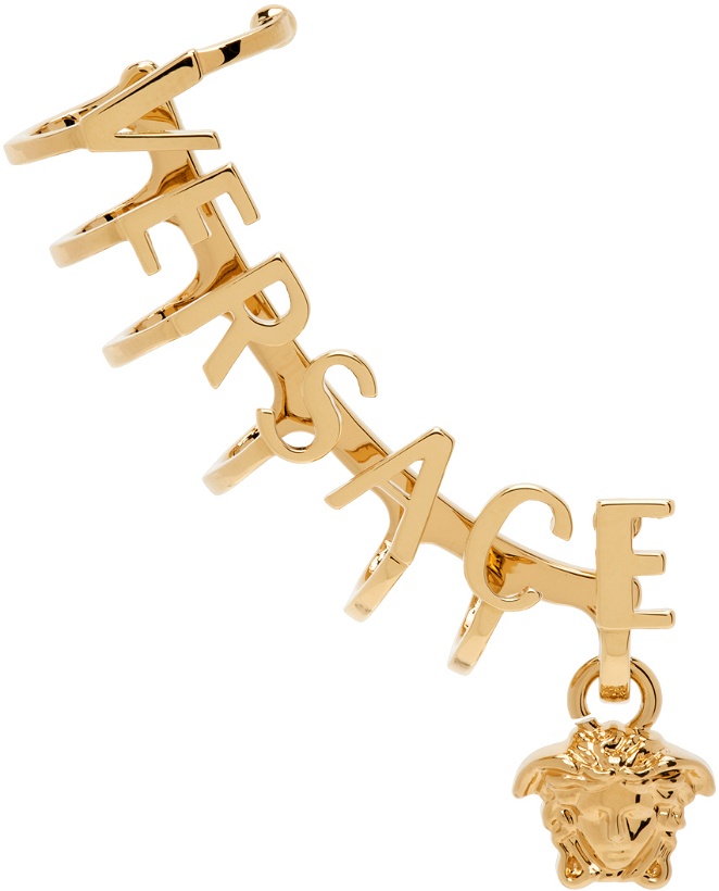 Photo: Versace Gold Medusa Logo Single Cuff Earring