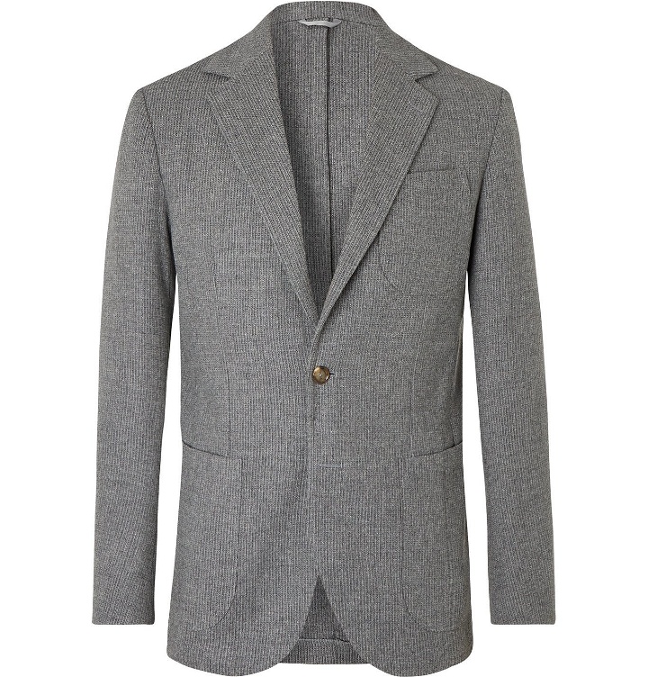 Photo: De Petrillo - Slim-Fit Unstructured Virgin Wool and Cashmere-Blend Blazer - Gray