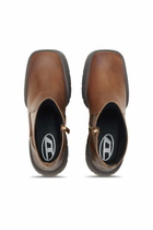 Diesel D-Tex-Oiled leather ankle boots with split sole - Boots Mens in Brown