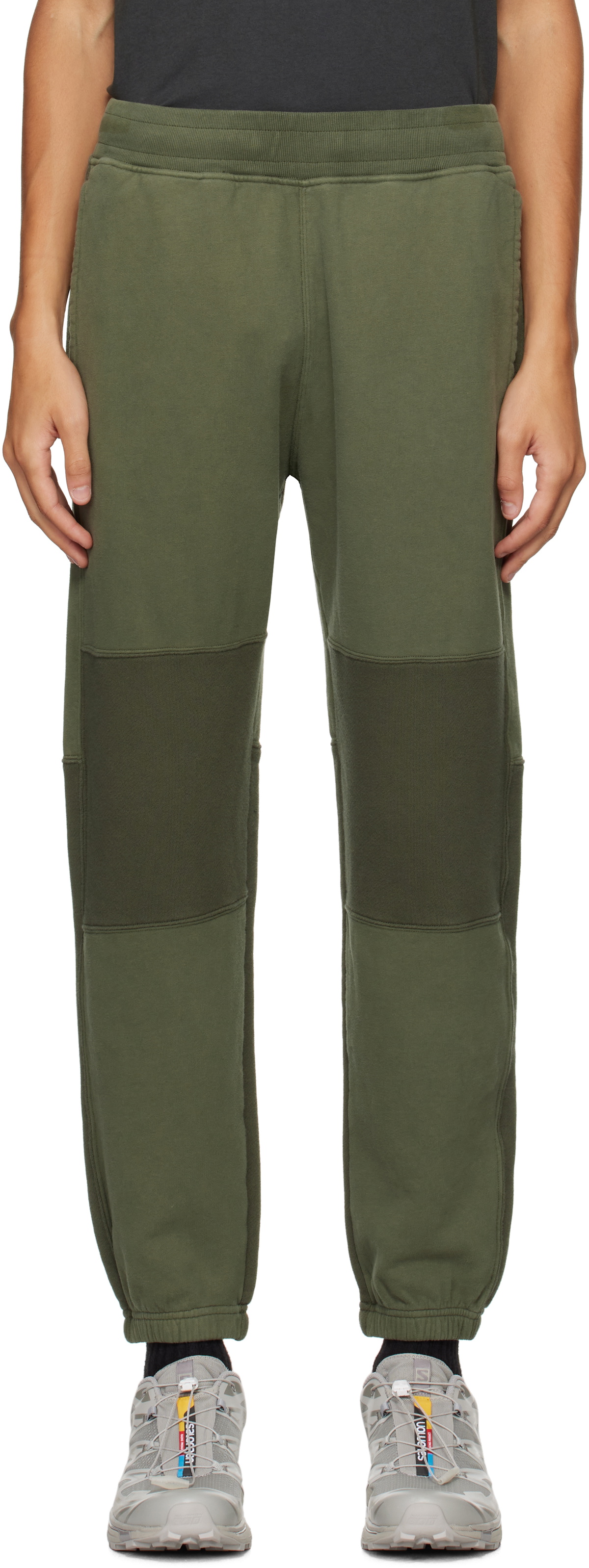 Stone Island Khaki Brushed Organic Cotton Fleece Sweatpants Stone 