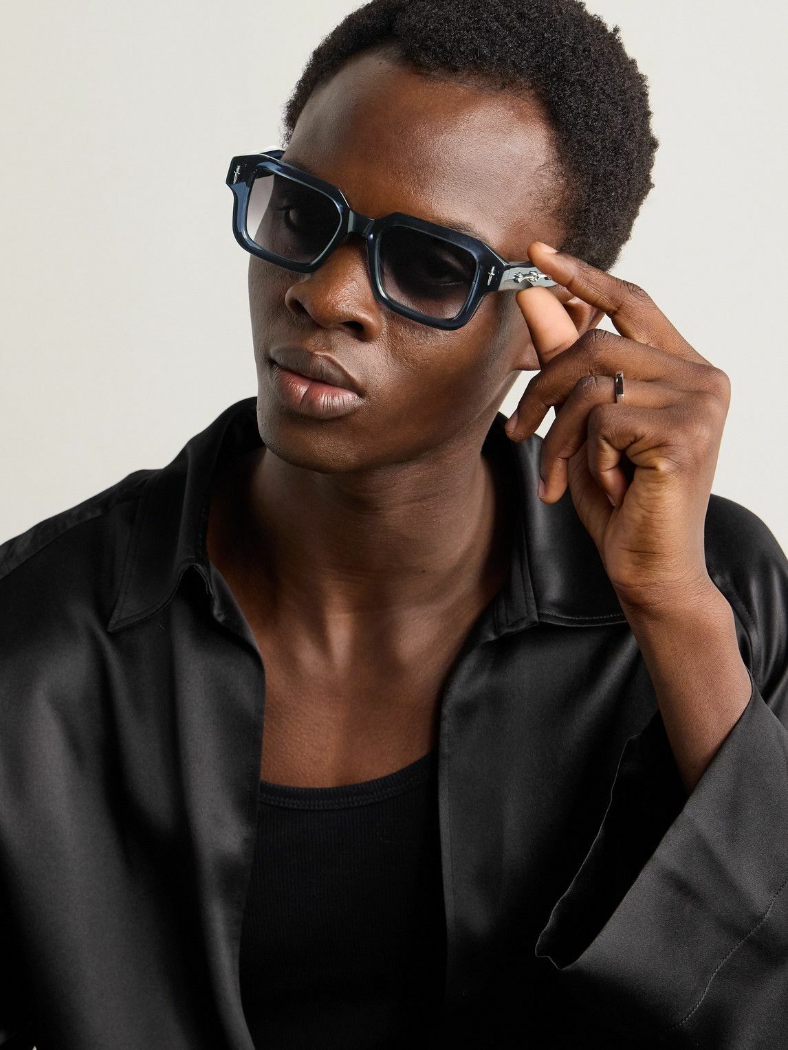 Cutler and Gross - The Great Frog Square-Frame Acetate and Silver