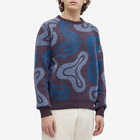By Parra Men's Stupid Lava Lamp Knitted Pullover in Dark Mahogany